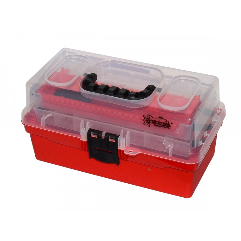 KUTU 15'' BALIKÇI TAKIM ÇANTA ŞEFFAF KAPAKLI